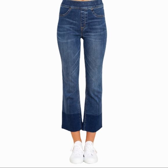 Spanx Cropped Flare Denim Jeans - Picture 2 of 5